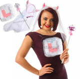 Bride To Be Hen Party Gift Set Fancy Dress Veil Horns Wand Fluffy L Plate