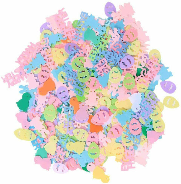 Happy Easter Confetti Decoration Table Scatter Chicks Eggs Bunnies Art Craft