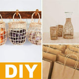 10m Craft Florist Wire Rustic Natural Paper Covered Brown Tie Cord Wrap DIY UK