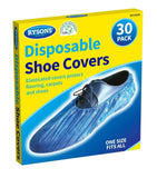 30x Disposable Shoe Boot Covers Blue Plastic Over Shoes Clean Protectors Floor