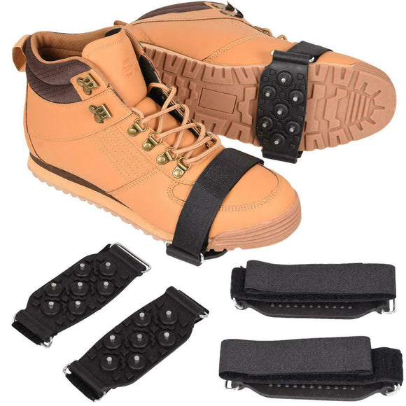 UNIVERSAL ICE NO SLIP SNOW SHOE SPIKES GRIPS CLEATS QUALITY CRAMPONS Grippers