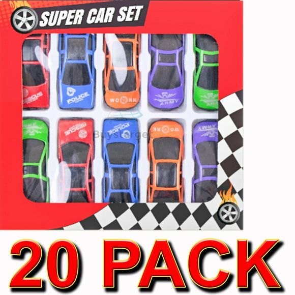 20 Pack Metal Die Cast Kids Cars Gift Set Racing Vehicle Children Play Toy Car