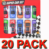 20 Pack Metal Die Cast Kids Cars Gift Set Racing Vehicle Children Play Toy Car