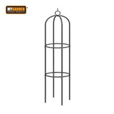 Plant Support Garden Obelisk Climbing Twisting Frame Metal Stand Trellis Black