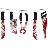 Halloween Hanging Decoration Spooky Torture Tool Garland String Banner Prop UK
