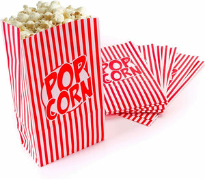 8 Popcorn Bags Movie Cinema Party Night Snack Birthday Treat Food Retro Paper - Buystarget