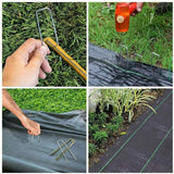10x Heavy Duty Weed Mat Pins Galvanised Ground Pegs Staples Landscaping Garden