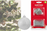 200 Bauble Hooks Christmas Tree Decoration Ornament Hangers Wires Hanging UK - Buystarget