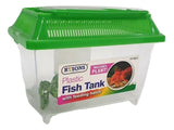 Mini Fish Tank Plastic Aquarium Bowl Pet Box Container Small Carry Handle UK