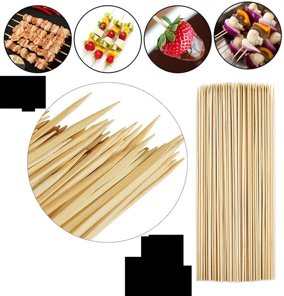 150x Large 30cm BAMBOO SKEWERS Wooden Kebab BBQ Fruit Chocolate Fountain Sticks