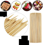 150x Large 30cm BAMBOO SKEWERS Wooden Kebab BBQ Fruit Chocolate Fountain Sticks