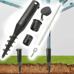 Heavy Duty Screw In Ground Spike Plastic Rotary Airer Washing Line Parasol Base