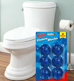6x Toilet Cleaning Cistern Blocks Blue Cleaner Freshener Loo Tablets Rim Flush