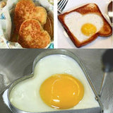 2x Egg Frying Rings Metal Shapes Pancake Sandwich Baking Form Mould Kitchen UK