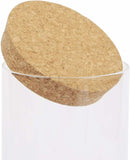 Set of 3 Glass Storage Jars with Cork Lids Airtight Kitchen Storage Jar 400ml