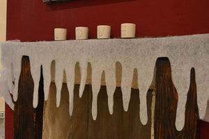Snow Icicle Fringe Garland Glitter Christmas Xmas Decoration Display Winter