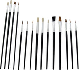 15PC Artist  Professional Brush Set Oil Acrylic Watercolour