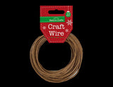 10m Craft Florist Wire Rustic Natural Paper Covered Brown Tie Cord Wrap DIY UK