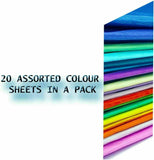 20x Large Multi Coloured Tissue Paper Sheets Assorted Gift Wrapping 66x50cm UK