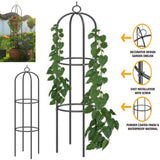 Plant Support Garden Obelisk Climbing Twisting Frame Metal Stand Trellis Black