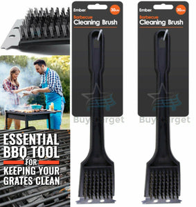 2x Heavy Duty Barbecue BBQ Wire Cleaning Brush & Scraper Grill Cleaner Tool