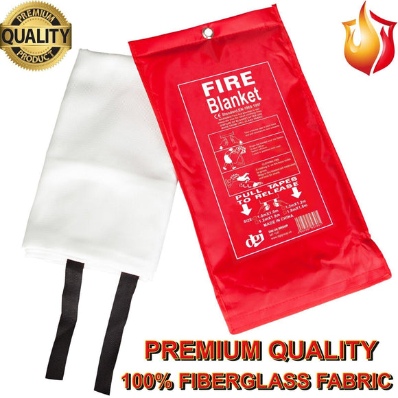 Large Fire Blanket Quick Release Home Office Kitchen Caravan Car Fire Safety