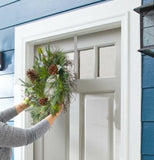 Christmas Winter Wreath Door Hanger Metal Hook Xmas Decoration 31cm Reef Craft