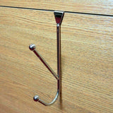 Chrome Dual Hanging Over the Door Hook Clothes Hanger Coat Towel  Rack Storage - Buystarget