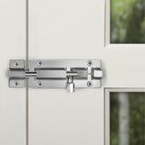 Heavy Duty Chrome Door Bolt Straight Tower Bathroom Gate Latch Lock Slide UK