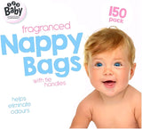 200 Disposable Fragranced Nappy Bags Baby Tie Handle Diaper Bin Sacks Scented
